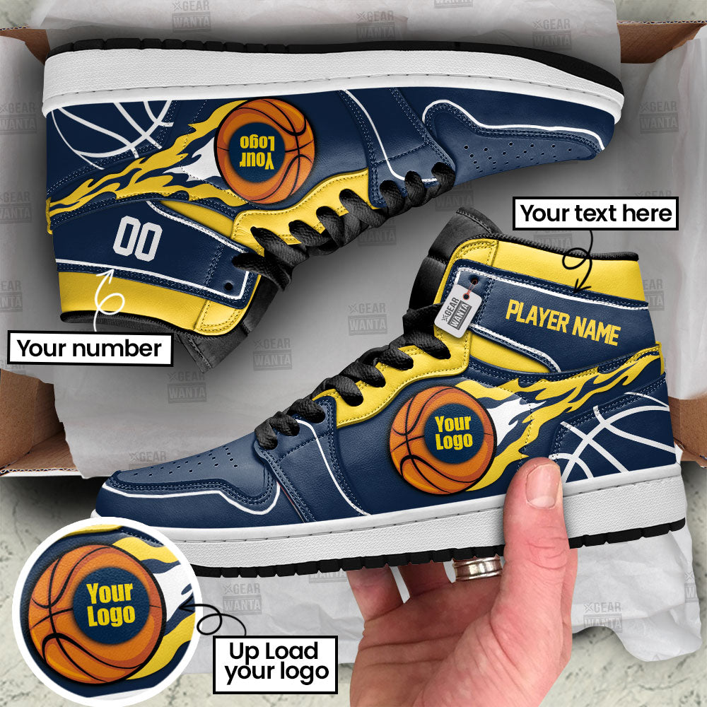 Denver Basketball J1s Sneakers Personalized Your Team-Cuztomshoes