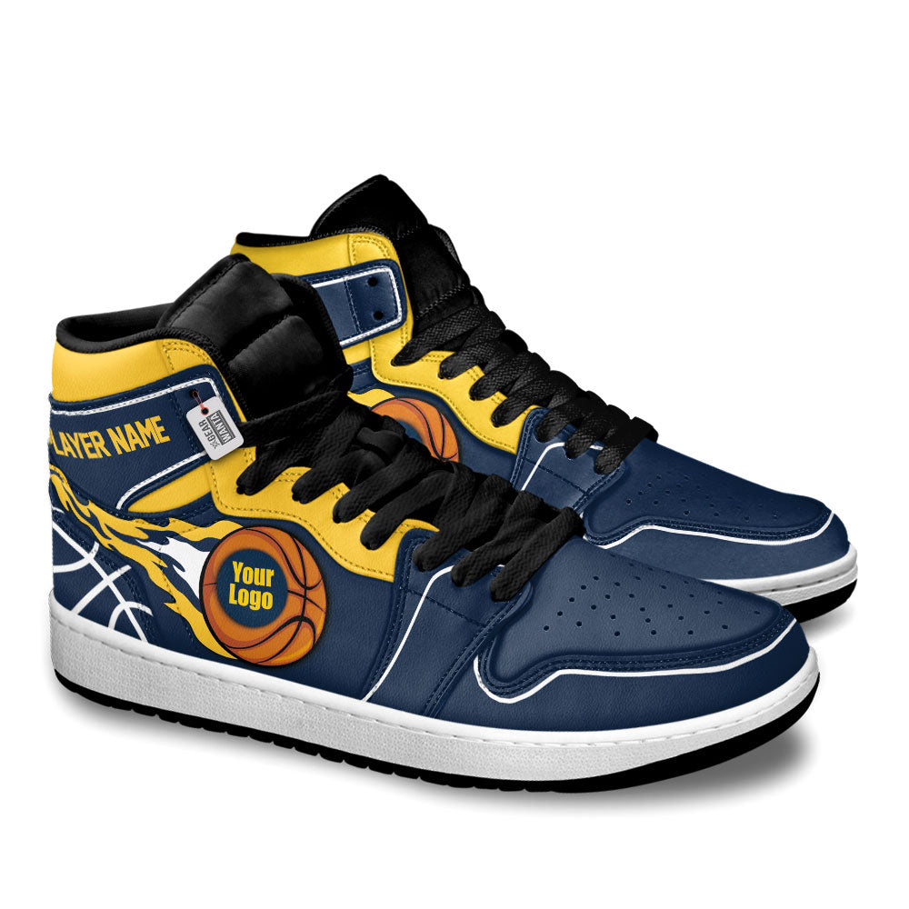 Denver Basketball J1s Sneakers Personalized Your Teamcuztomshoes.com