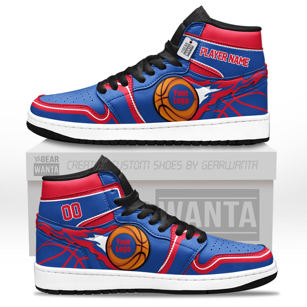 Detroit Basketball J1s Sneakers Personalized Your Teamcuztomshoes.com