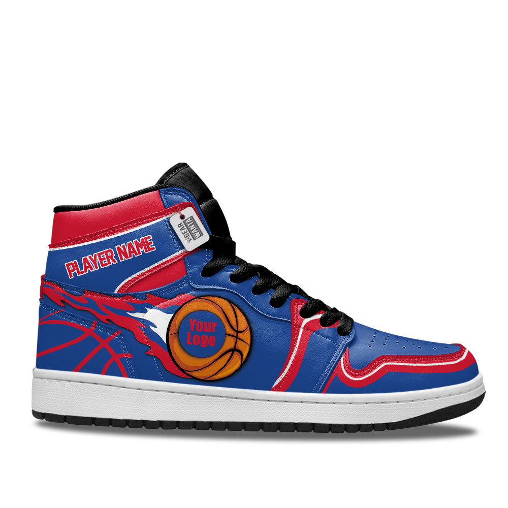 Detroit Basketball J1s Sneakers Personalized Your Team-Cuztomshoes