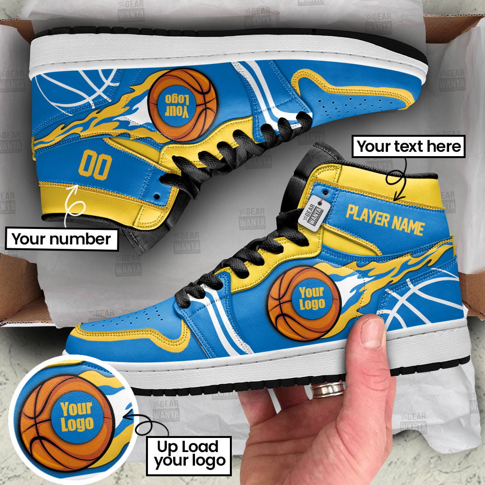 Golden State Basketball J1s Sneakers Personalized Your Team-Cuztomshoes