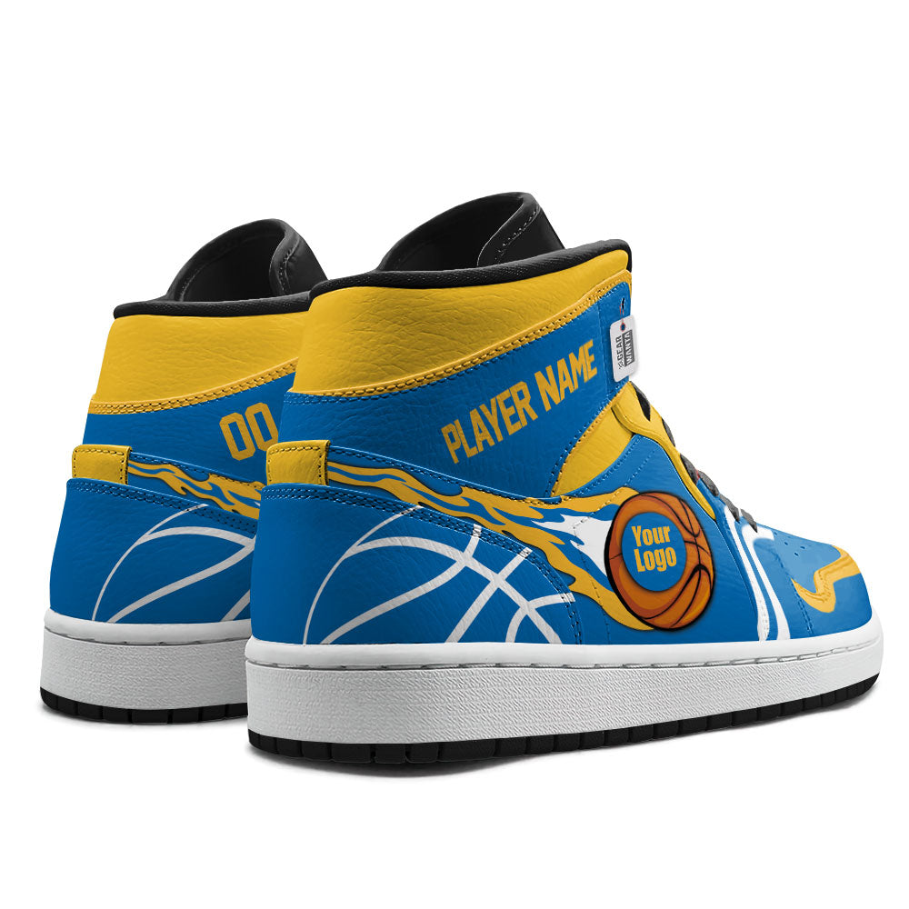 Golden State Basketball J1s Sneakers Personalized Your Teamcuztomshoes.com