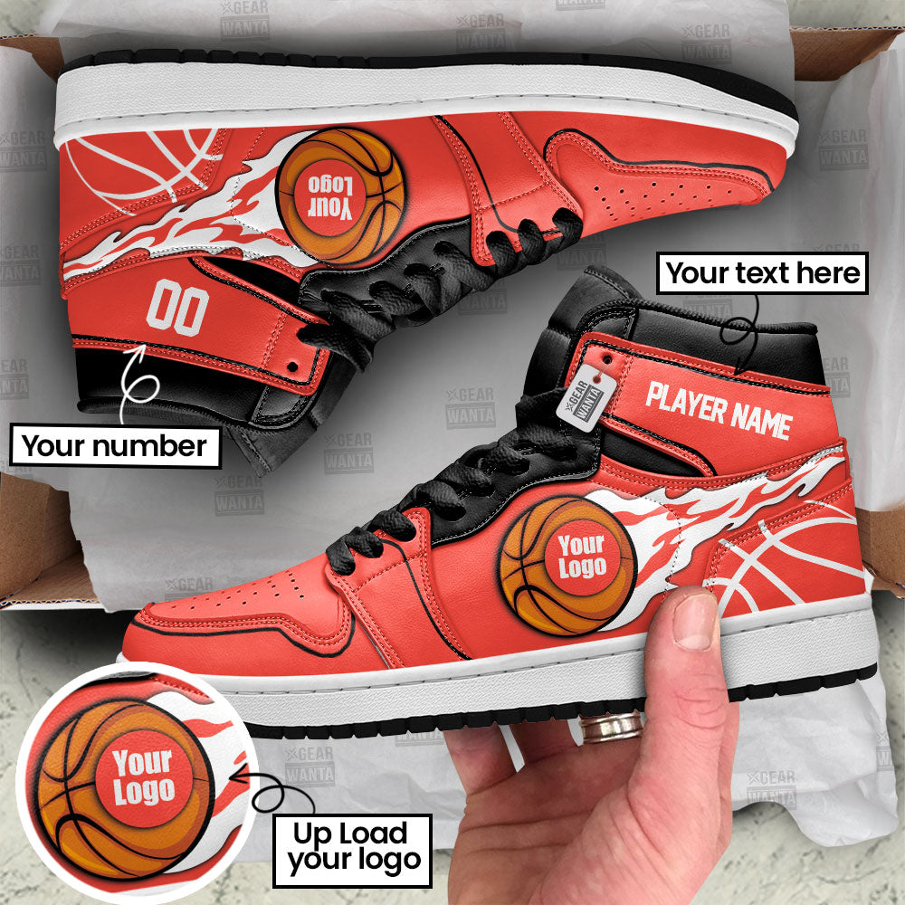 Houston Basketball J1s Sneakers Personalized Your Team-Cuztomshoes