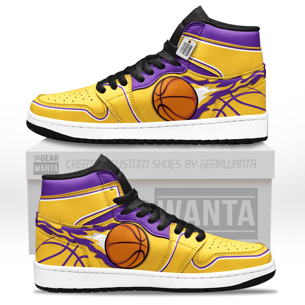 Los Angeles Basketball J1s Sneakers Personalized Your Team-Cuztomshoes