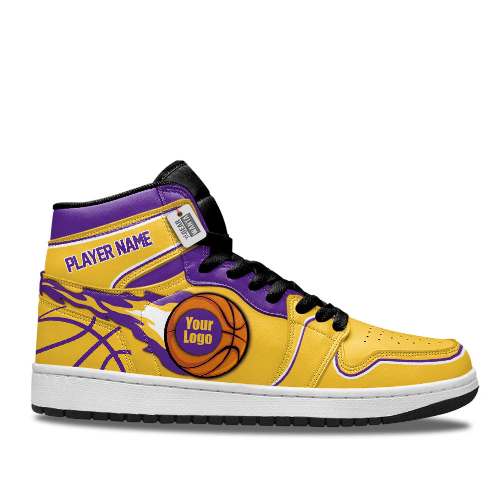 Los Angeles Basketball J1s Sneakers Personalized Your Team-Cuztomshoes
