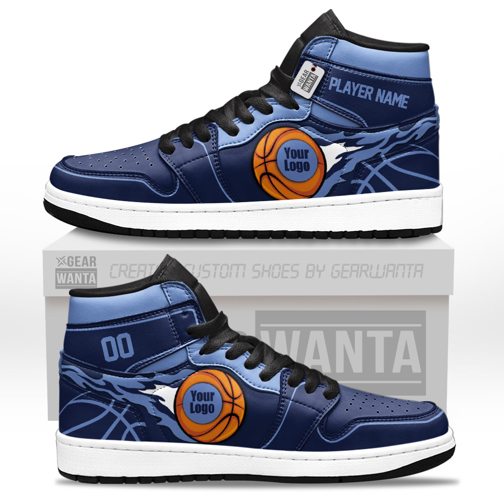 Memphis Basketball J1s Sneakers Personalized Your Teamcuztomshoes.com