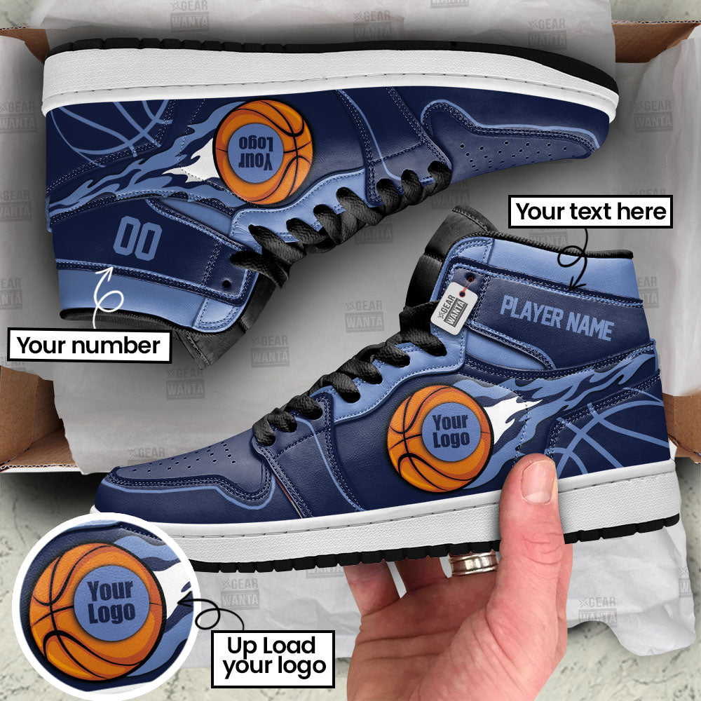 Memphis Basketball J1s Sneakers Personalized Your Team-Cuztomshoes