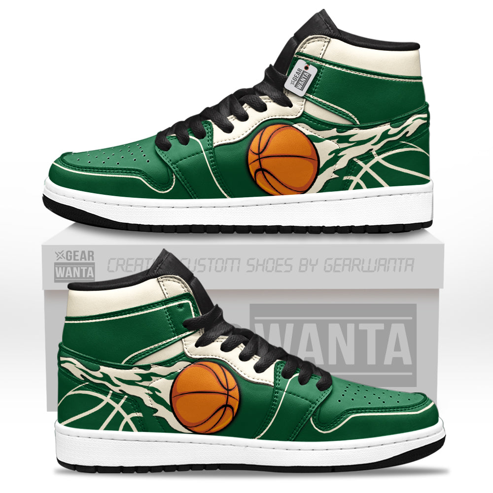 Milwaukee Basketball J1s Sneakers Personalized Your Team-Cuztomshoes