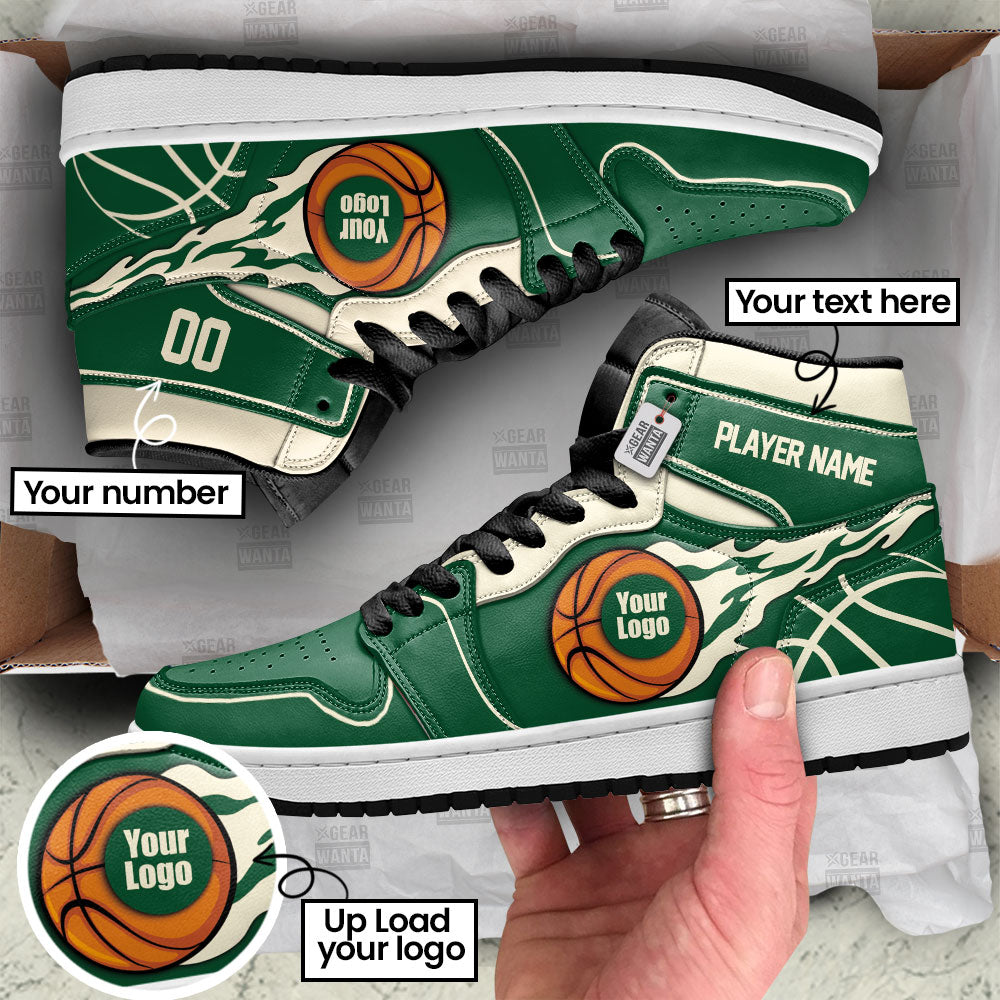 Milwaukee Basketball J1s Sneakers Personalized Your Team-Cuztomshoes