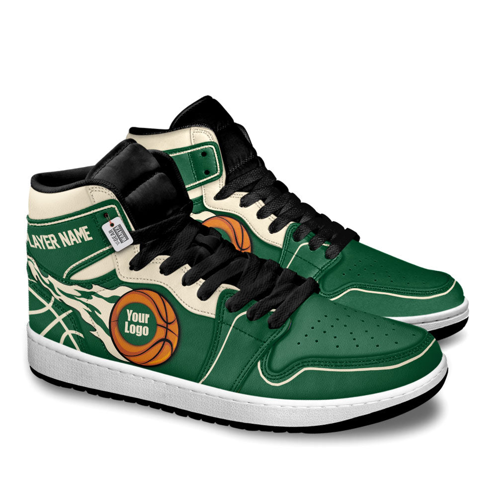 Milwaukee Basketball J1s Sneakers Personalized Your Teamcuztomshoes.com