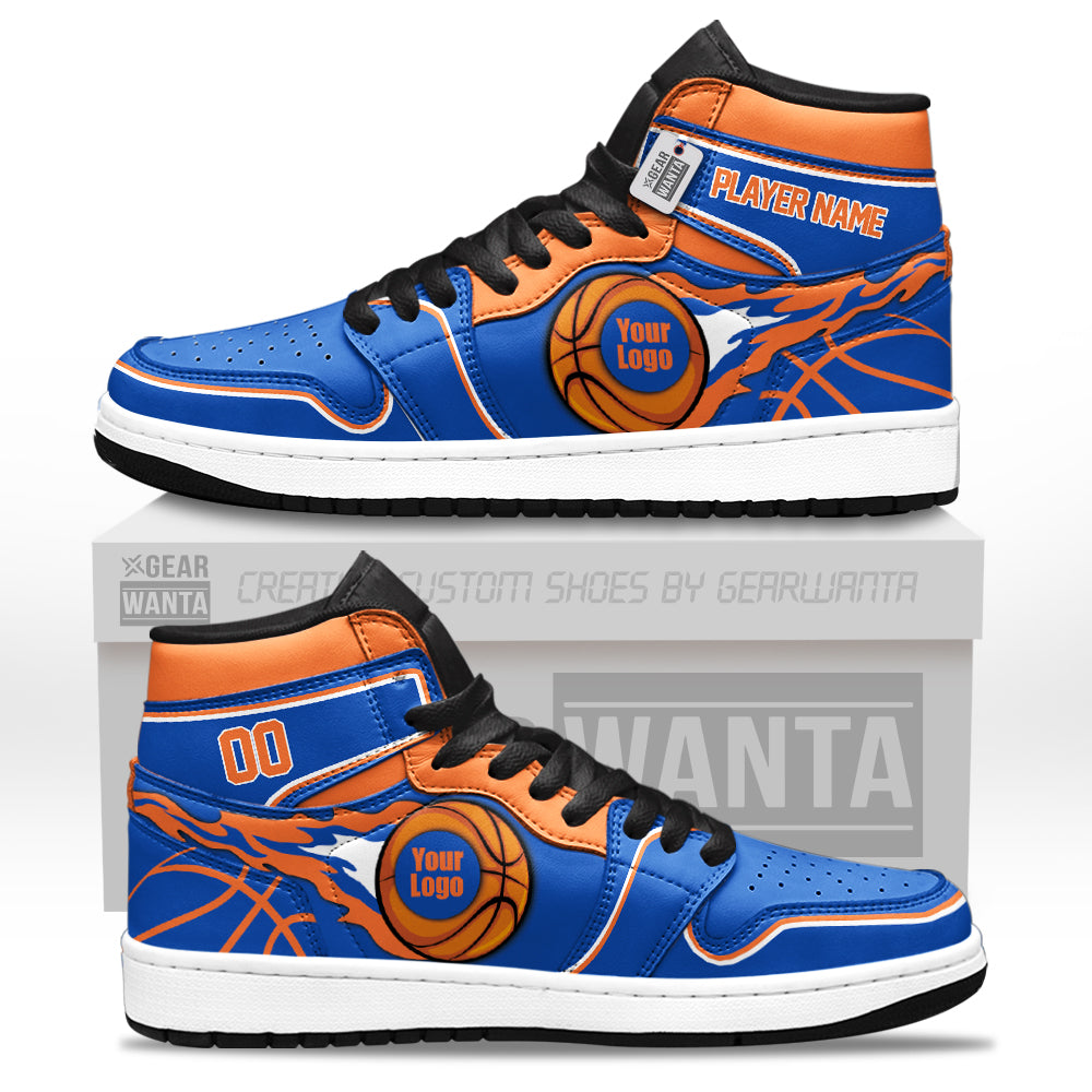 New York Basketball J1s Sneakers Personalized Your Teamcuztomshoes.com
