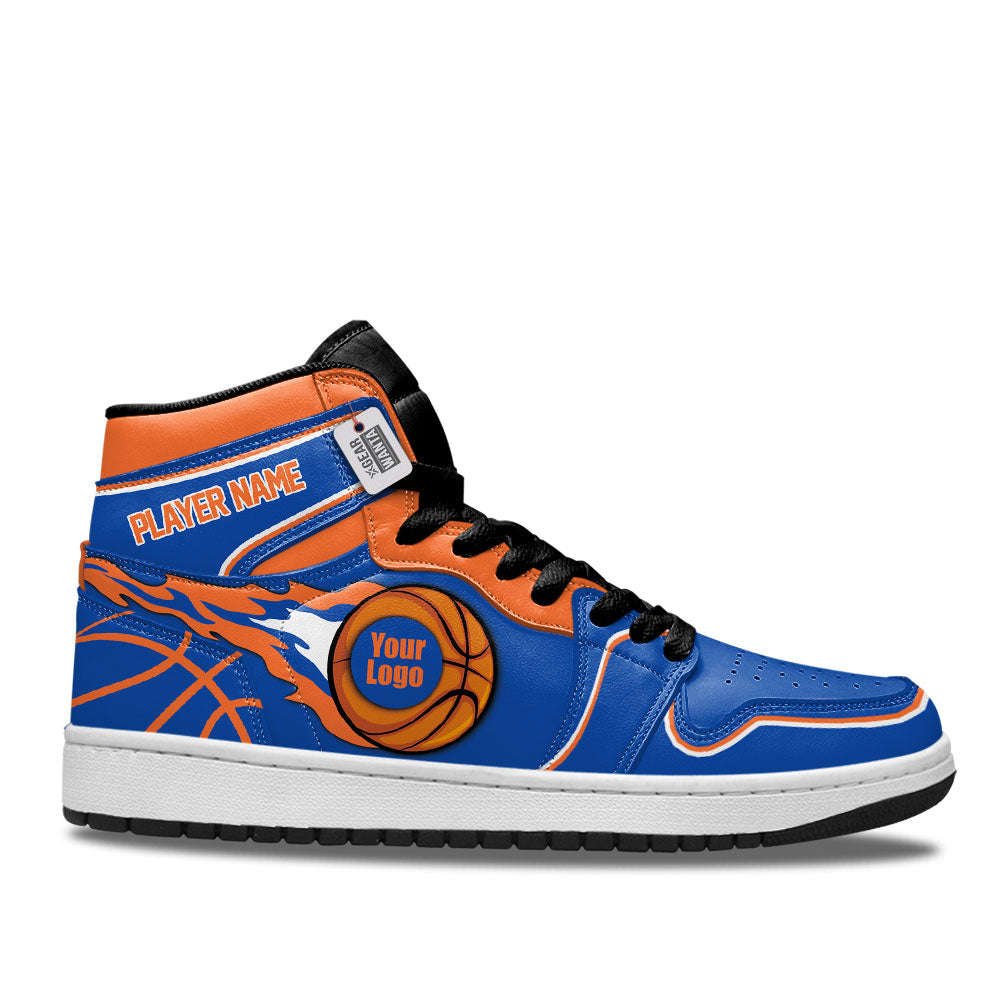 New York Basketball J1s Sneakers Personalized Your Team-Cuztomshoes