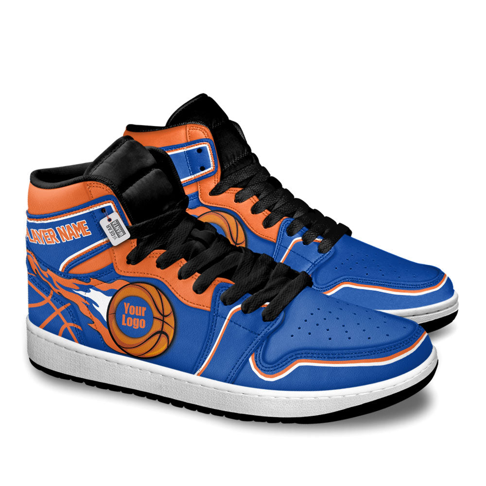 New York Basketball J1s Sneakers Personalized Your Teamcuztomshoes.com