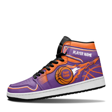 Phoenix Basketball Leather Shoes Custom Your Team - Cuztomshoes.com