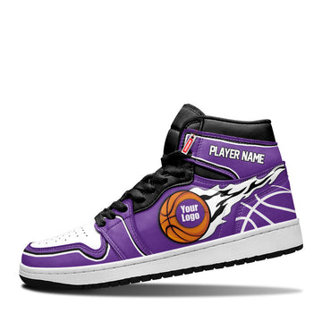 Sacramento Basketball Leather Shoes Custom Your Team - Cuztomshoes.com