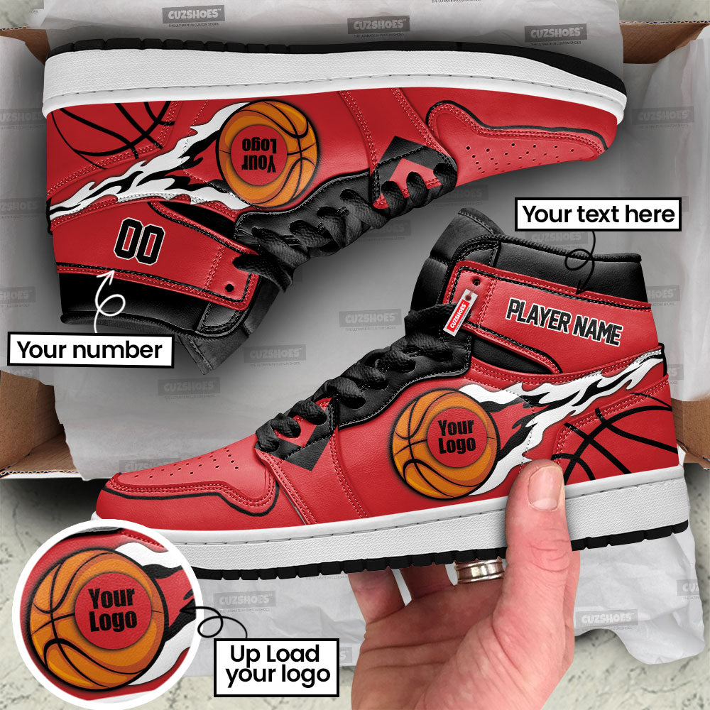 Toronto Basketball J1s Sneakers Personalized Your Team-Cuztomshoes