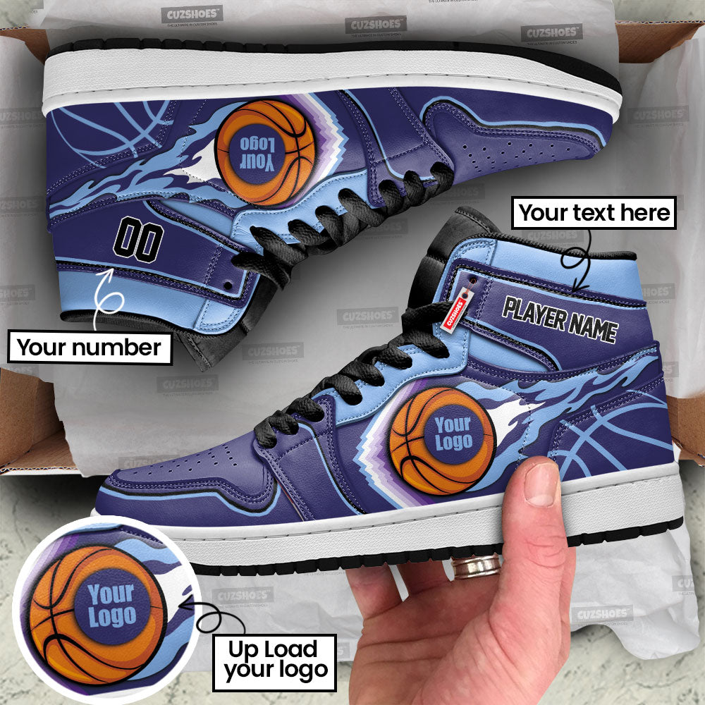 Utah Basketball J1s Sneakers Personalized Your Team-Cuztomshoes