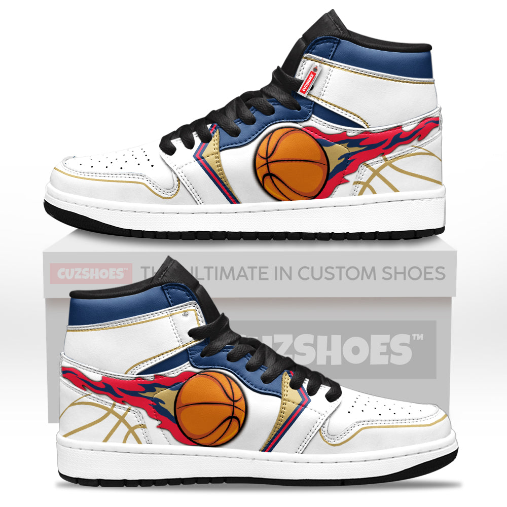 New Orleans Basketball J1s Sneakers Personalized Your Team-Cuztomshoes