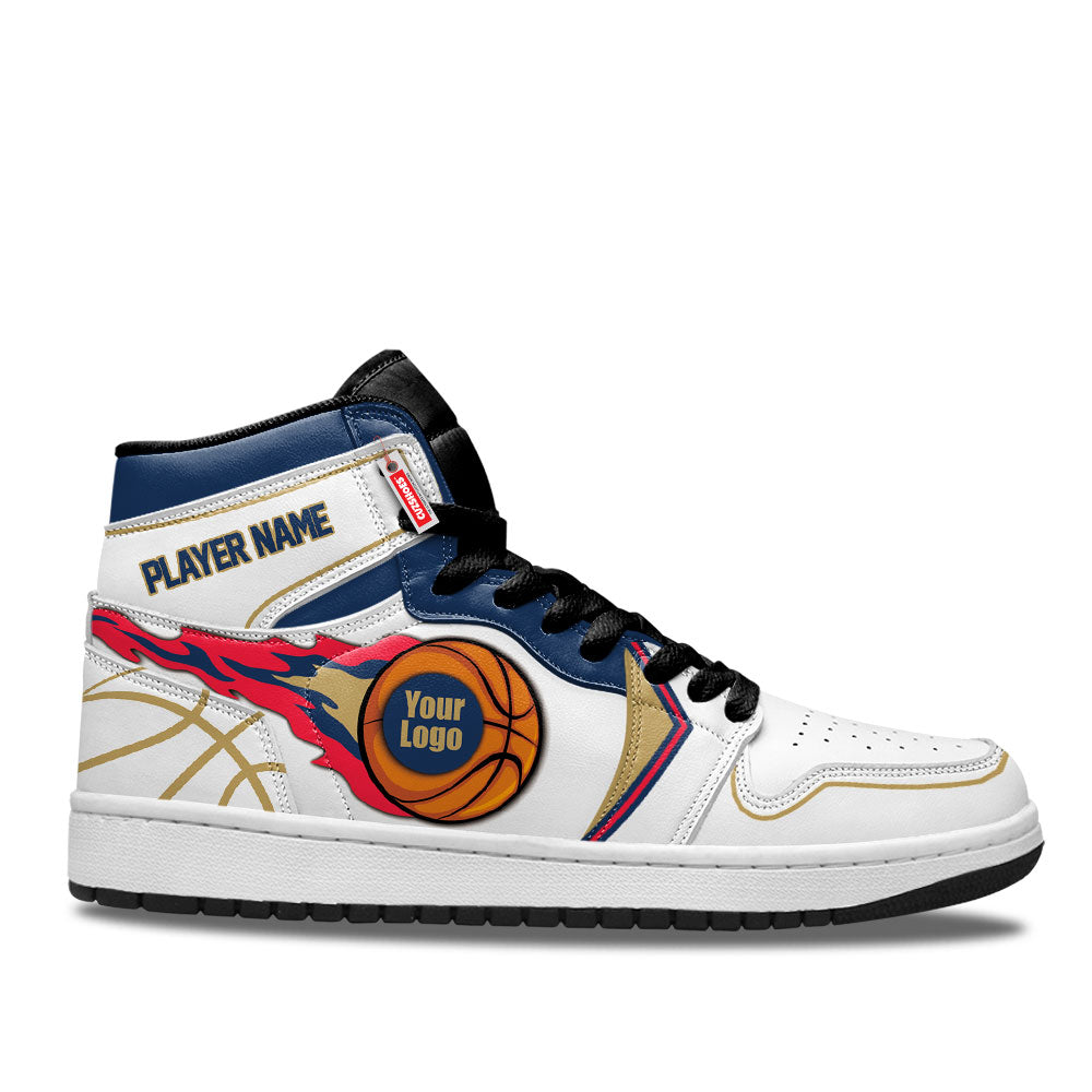 New Orleans Basketball J1s Sneakers Personalized Your Team-Cuztomshoes