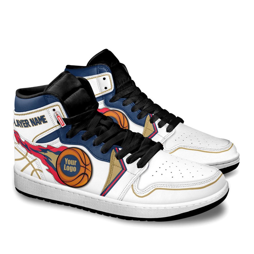 New Orleans Basketball J1s Sneakers Personalized Your Teamcuztomshoes.com