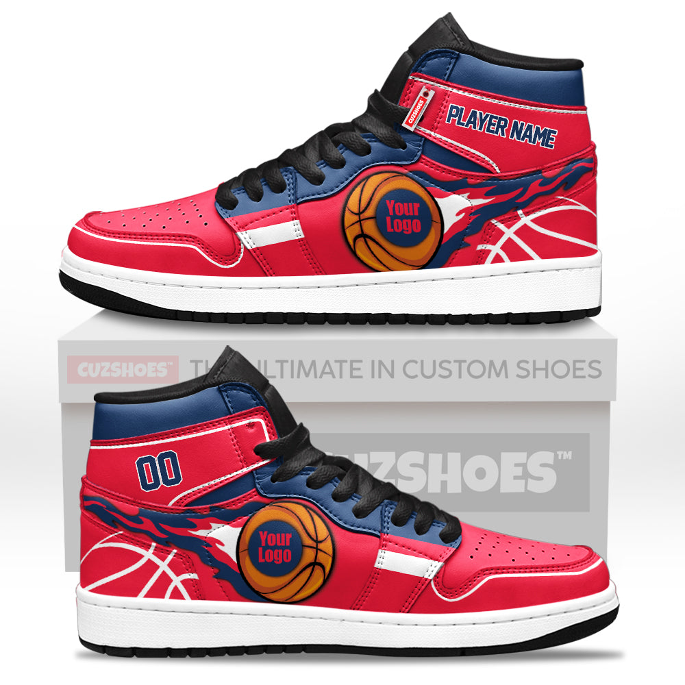 Washington Basketball J1s Sneakers Personalized Your Teamcuztomshoes.com
