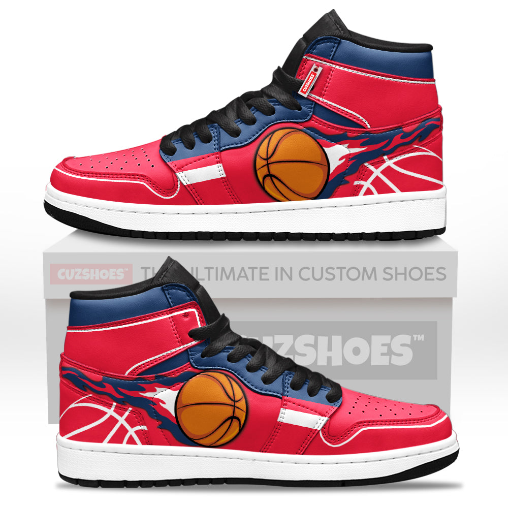 Washington Basketball J1s Sneakers Personalized Your Team-Cuztomshoes