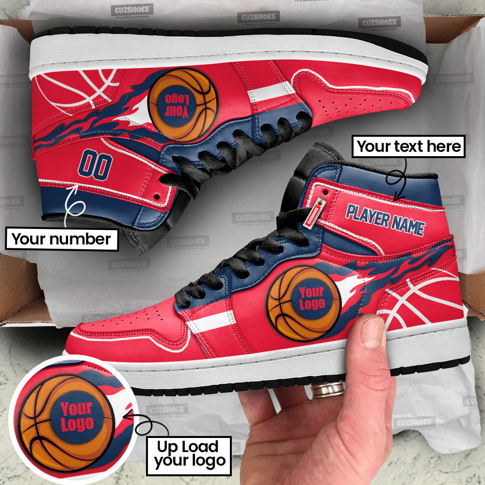 Washington Basketball J1s Sneakers Personalized Your Team-Cuztomshoes