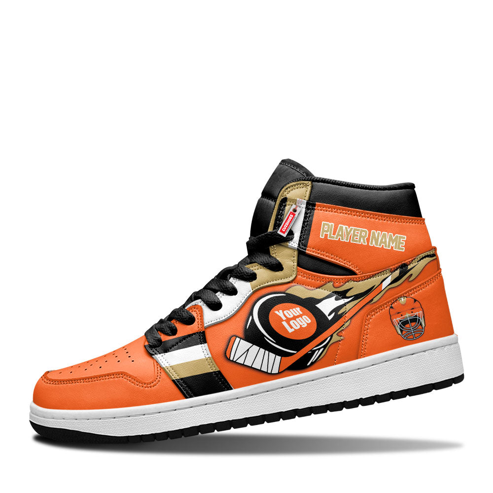 Anaheim Hockey J1s Sneakers Personalized Your Teamcuztomshoes.com