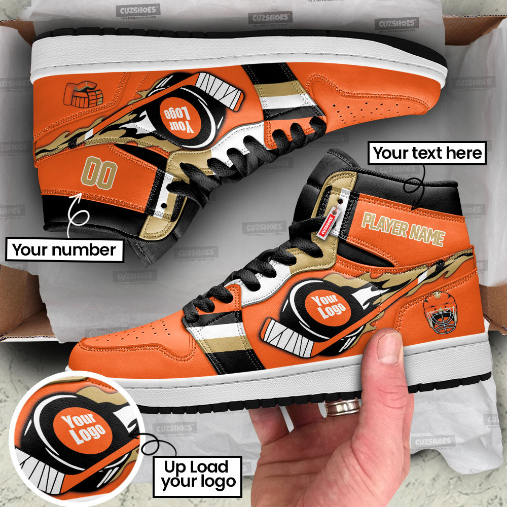 Anaheim Hockey J1s Sneakers Personalized Your Team-Cuztomshoes