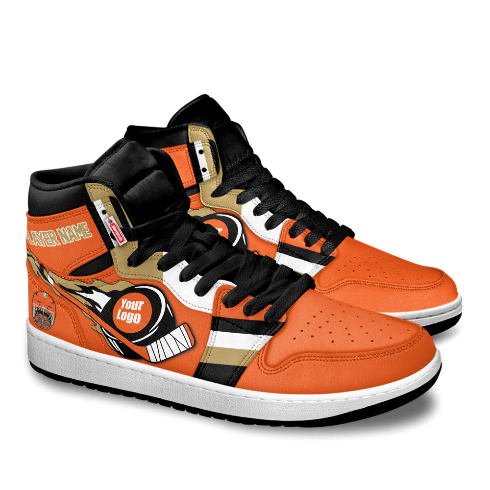 Anaheim Hockey J1s Sneakers Personalized Your Teamcuztomshoes.com