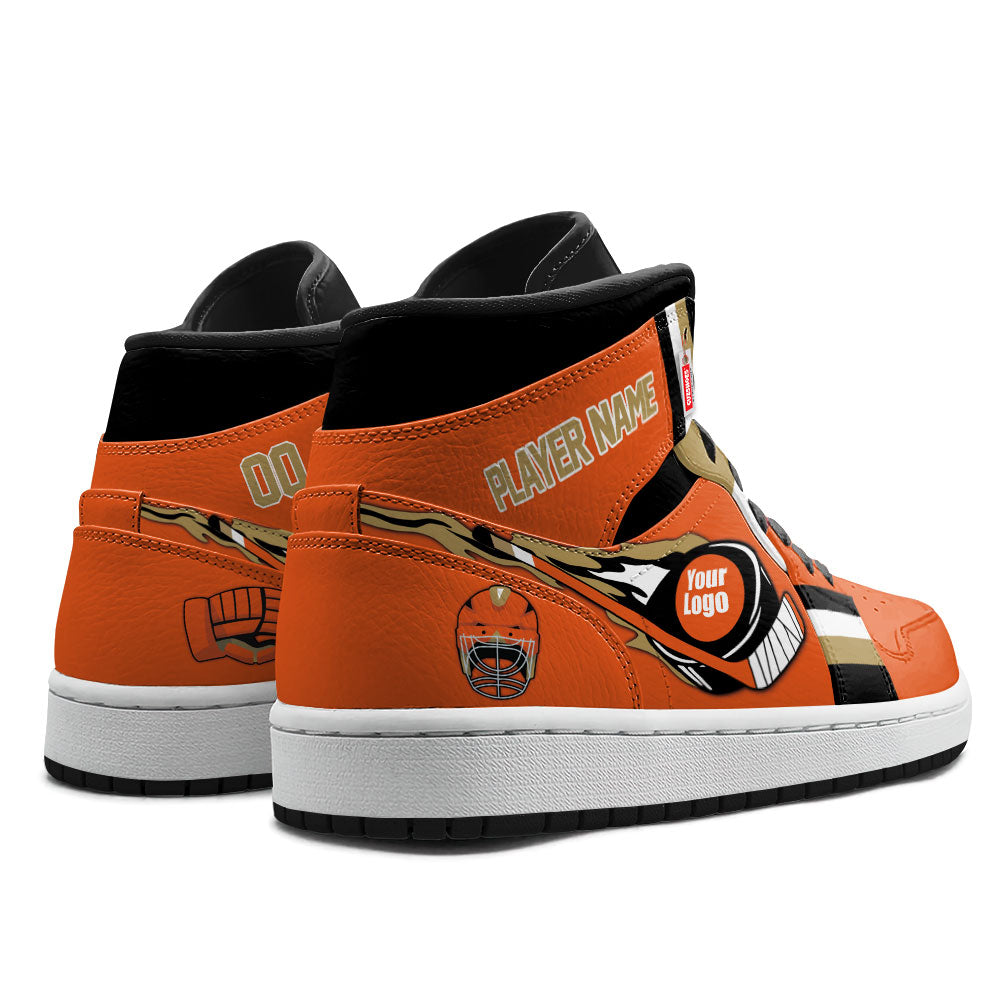 Anaheim Hockey J1s Sneakers Personalized Your Teamcuztomshoes.com