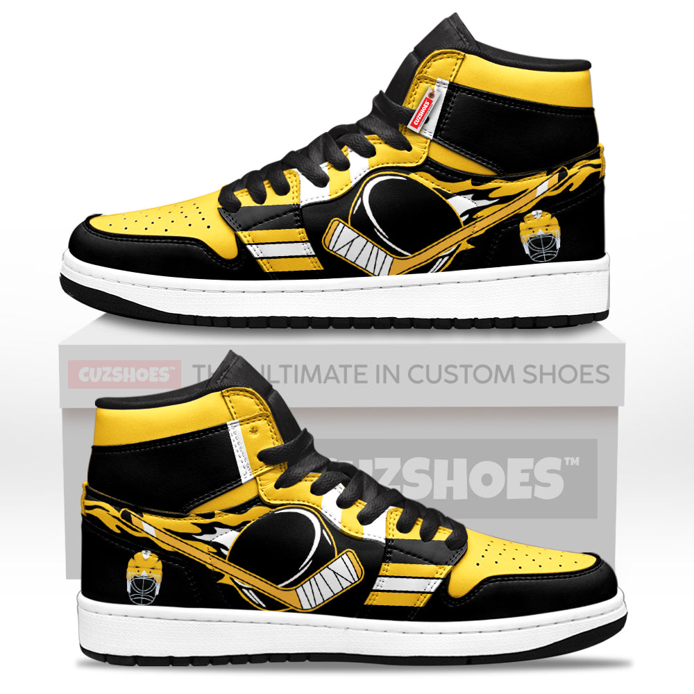 Boston Hockey J1s Sneakers Personalized Your Team-Cuztomshoes