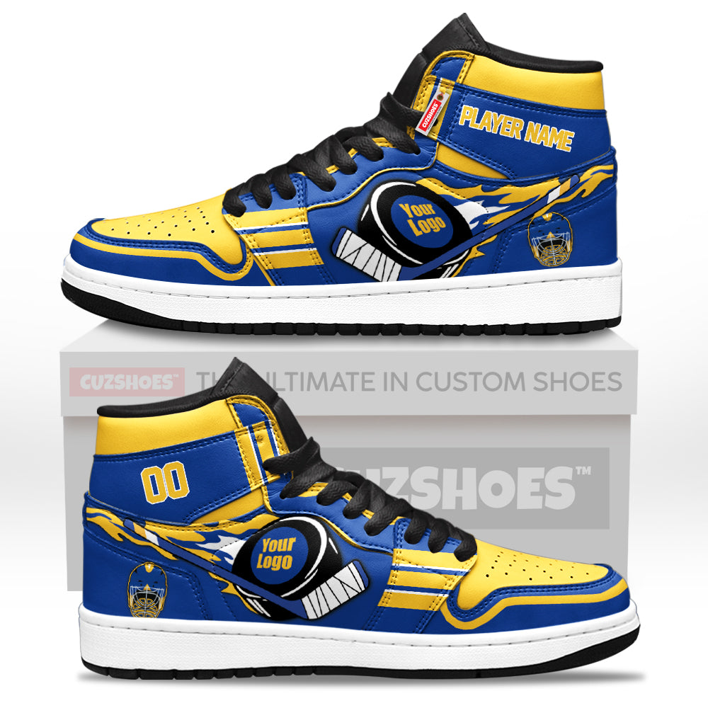 Buffalo Hockey J1s Sneakers Personalized Your Teamcuztomshoes.com