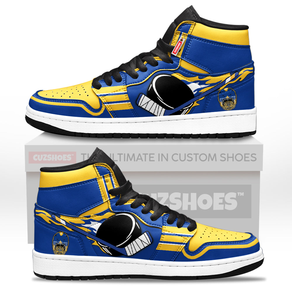 Buffalo Hockey J1s Sneakers Personalized Your Team-Cuztomshoes