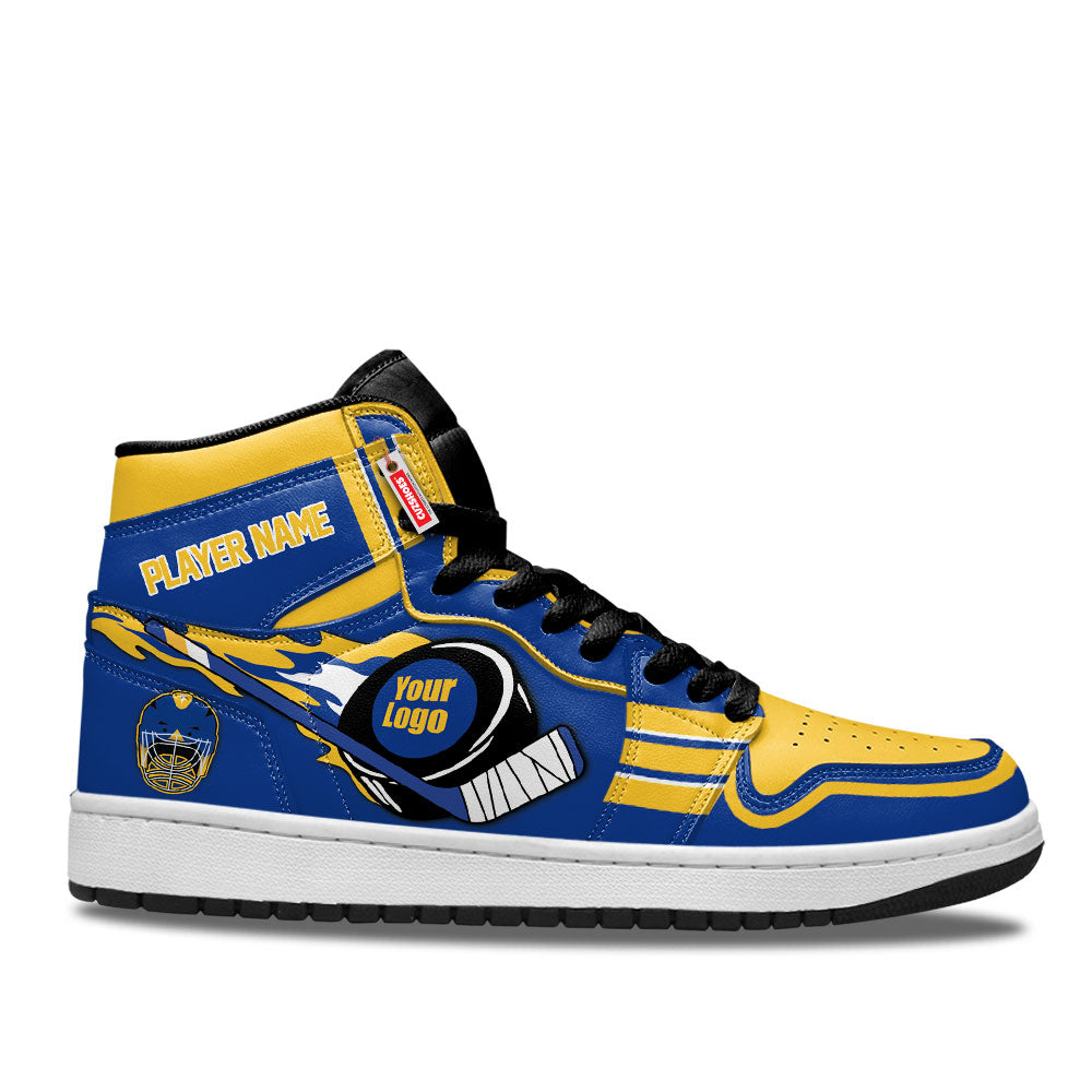 Buffalo Hockey J1s Sneakers Personalized Your Team-Cuztomshoes