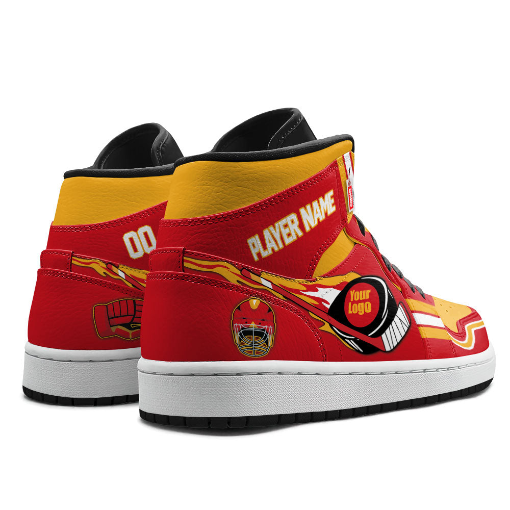 Calgary Hockey J1s Sneakers Personalized Your Teamcuztomshoes.com