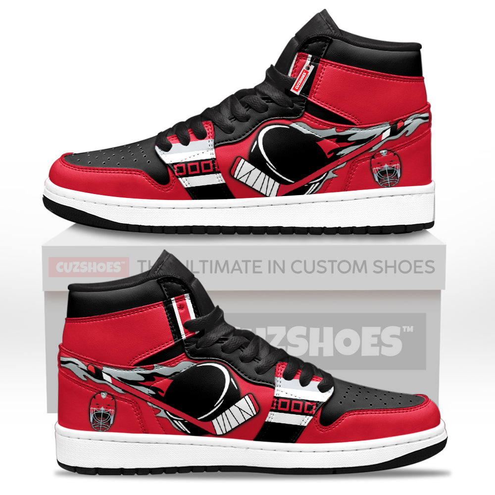 Carolina Hockey J1s Sneakers Personalized Your Team-Cuztomshoes
