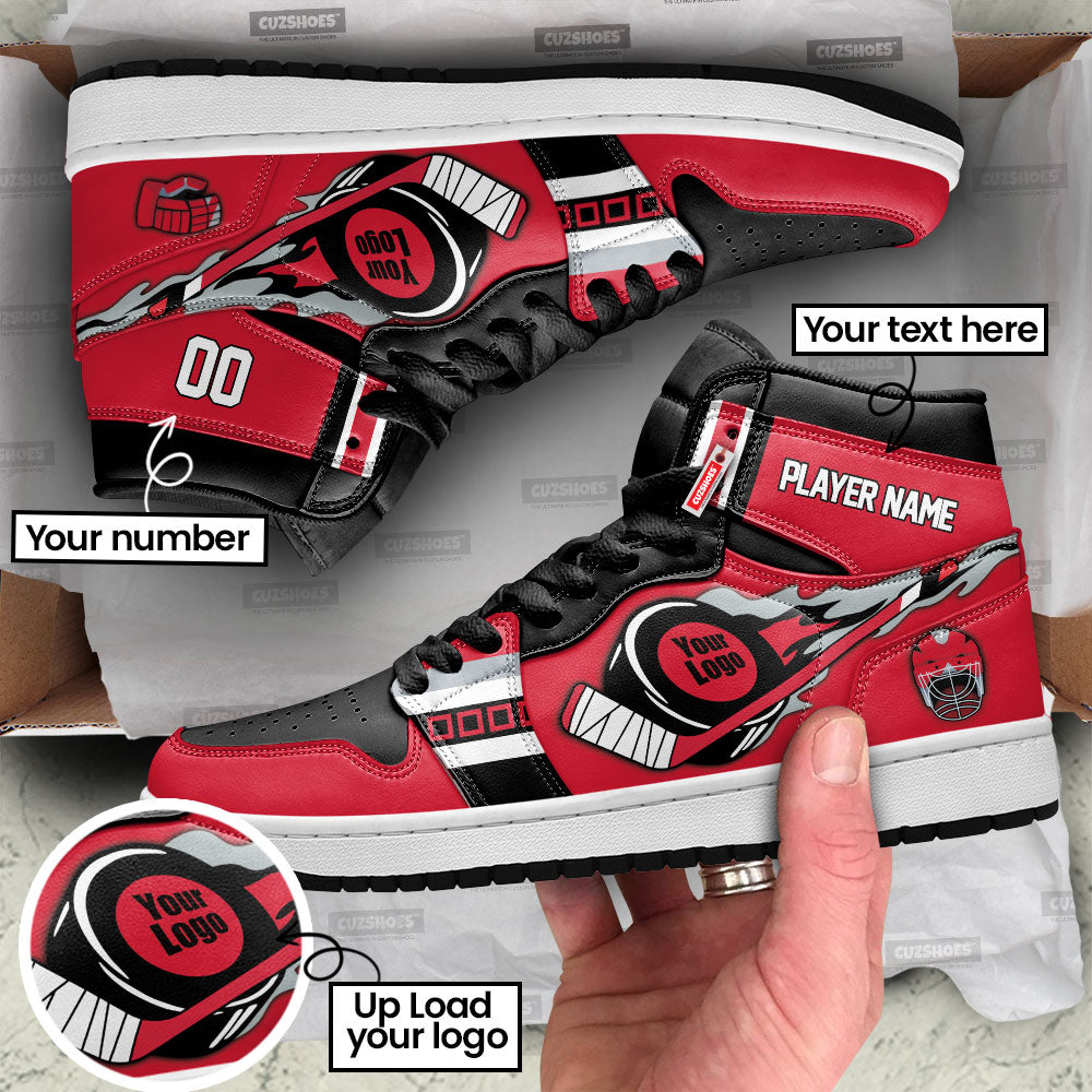Carolina Hockey J1s Sneakers Personalized Your Team-Cuztomshoes