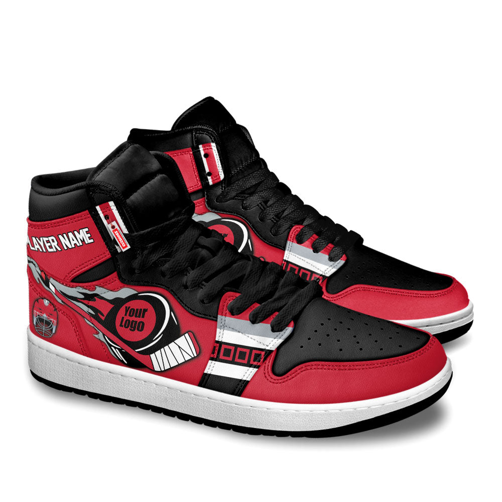 Carolina Hockey J1s Sneakers Personalized Your Teamcuztomshoes.com