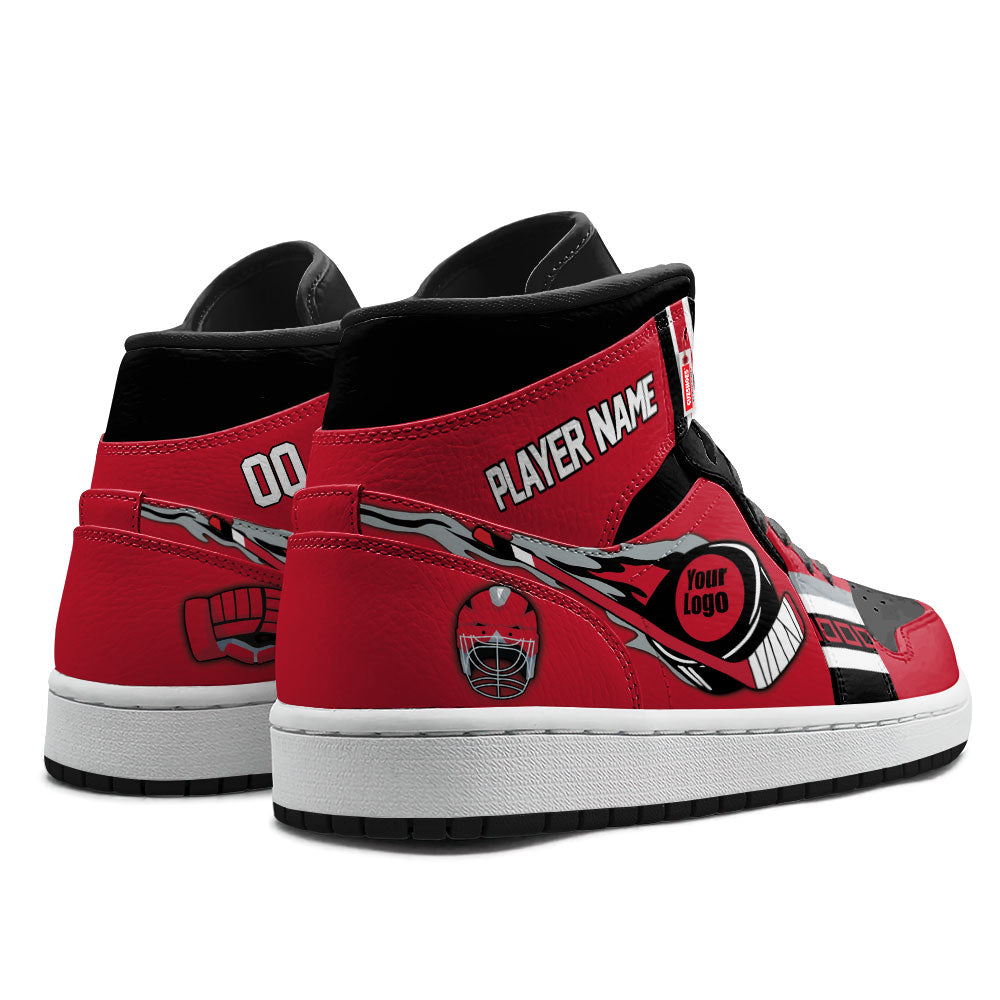 Carolina Hockey J1s Sneakers Personalized Your Teamcuztomshoes.com