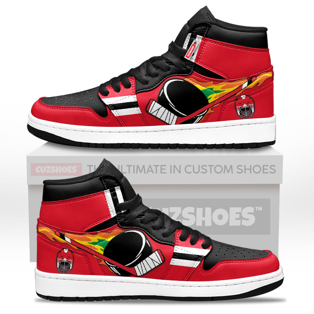 Chicago Hockey J1s Sneakers Personalized Your Team-Cuztomshoes