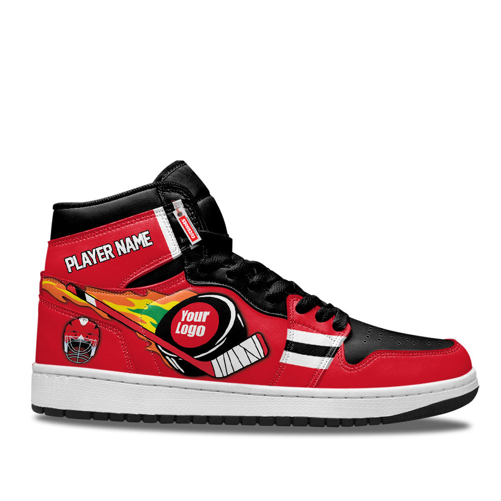 Chicago Hockey J1s Sneakers Personalized Your Team-Cuztomshoes