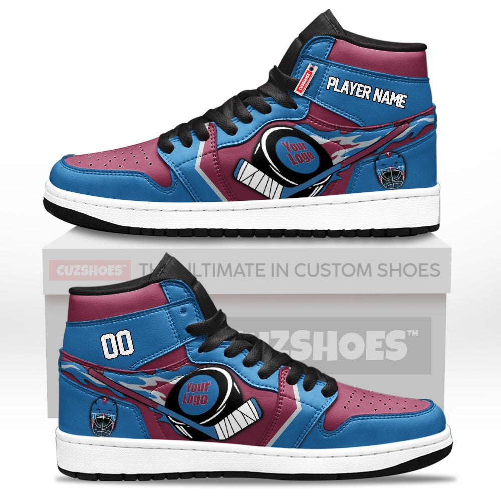Colorado Hockey J1s Sneakers Personalized Your Teamcuztomshoes.com