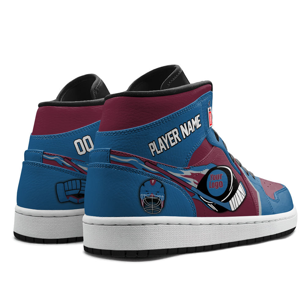 Colorado Hockey J1s Sneakers Personalized Your Teamcuztomshoes.com