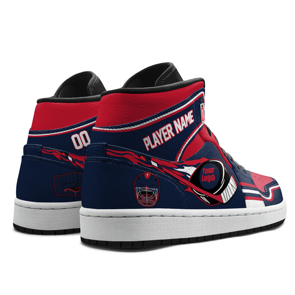 Columbus Hockey J1s Sneakers Personalized Your Teamcuztomshoes.com