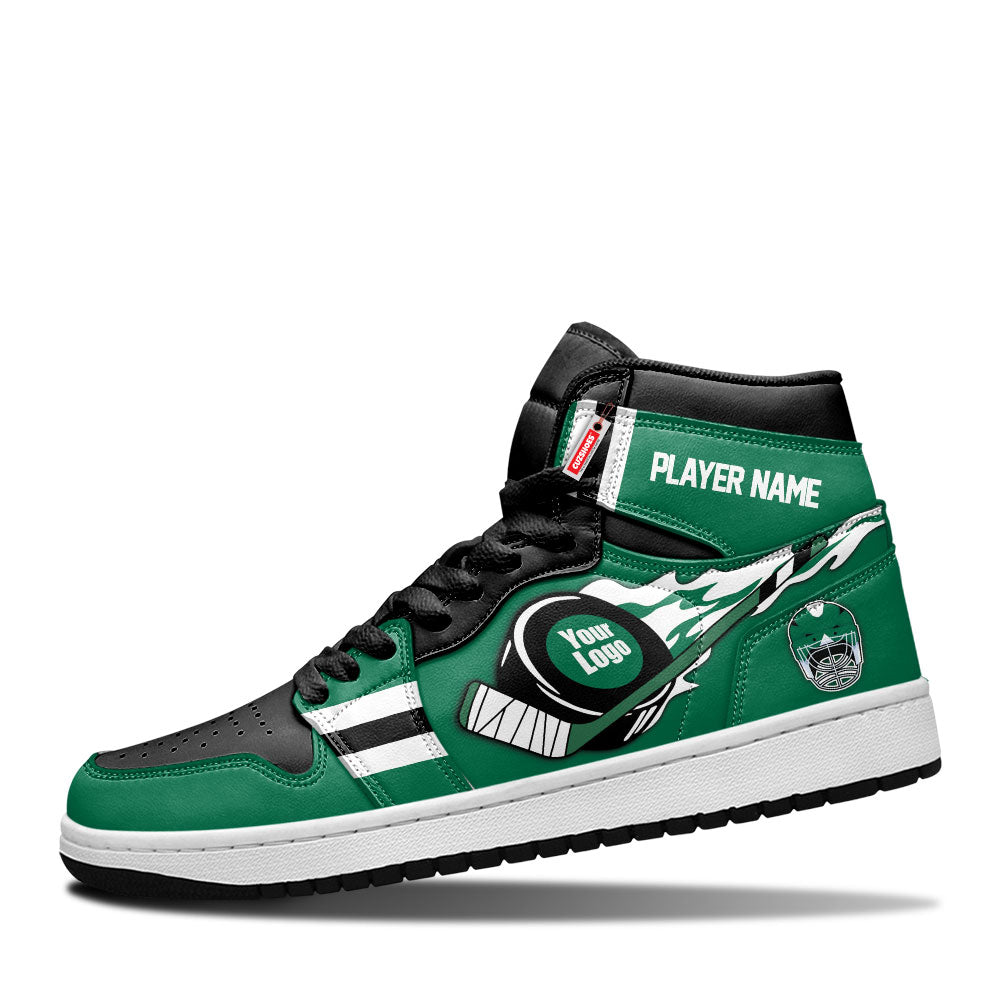 Dallas Hockey J1s Sneakers Personalized Your Teamcuztomshoes.com