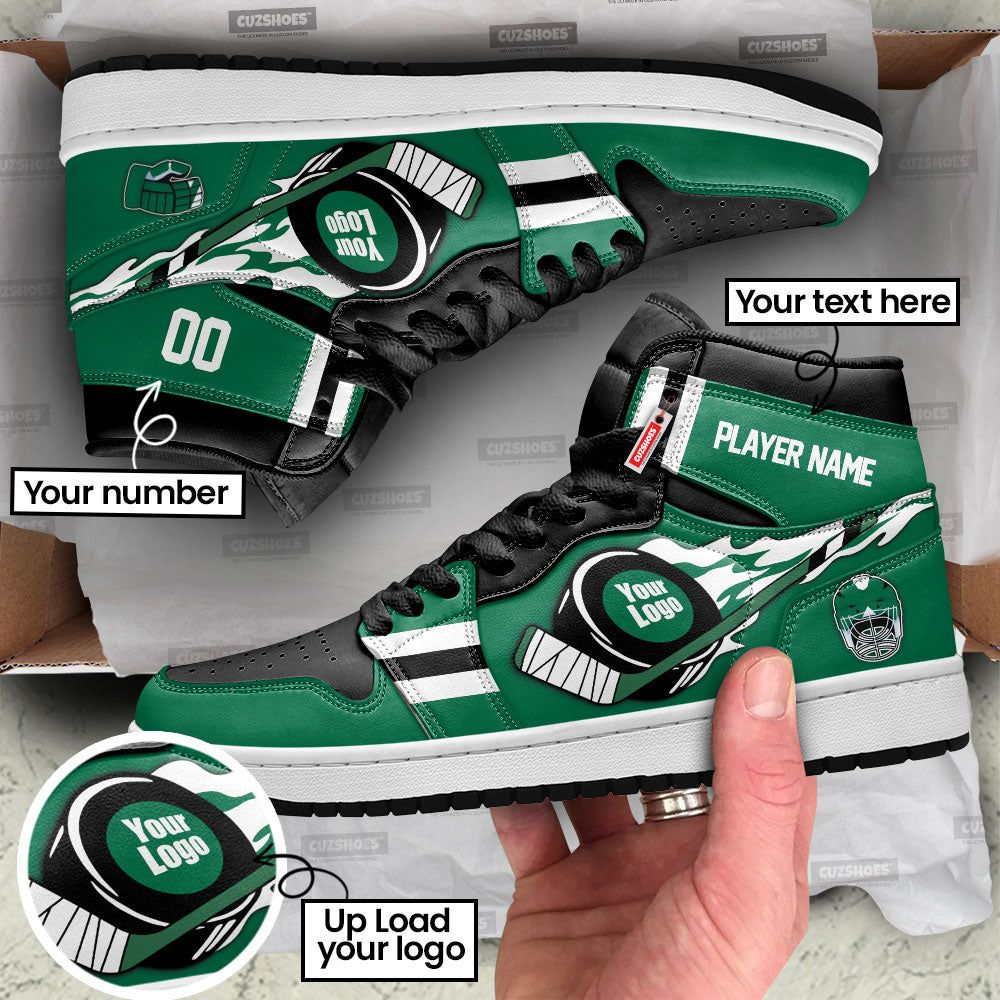Dallas Hockey J1s Sneakers Personalized Your Team-Cuztomshoes