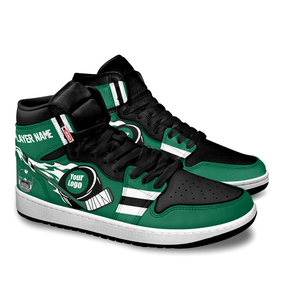 Dallas Hockey J1s Sneakers Personalized Your Teamcuztomshoes.com