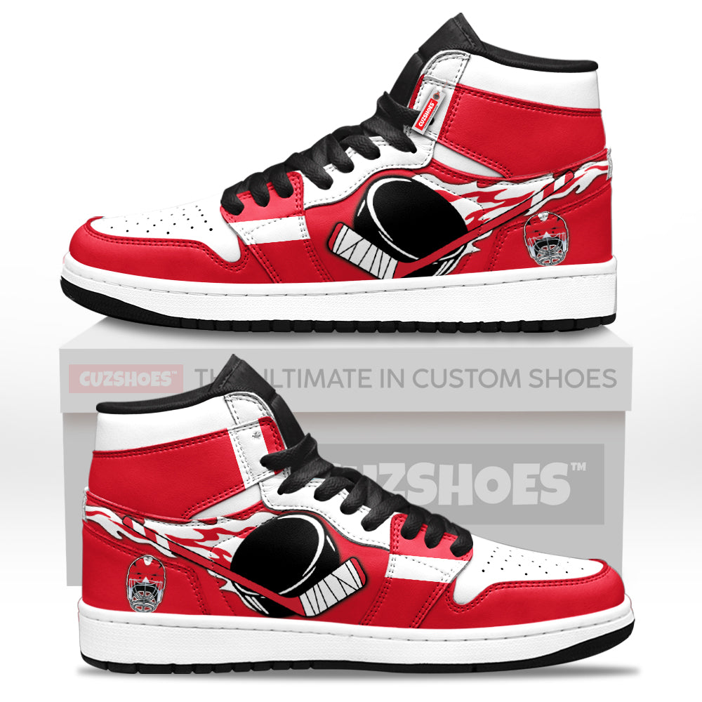 Detroit Hockey J1s Sneakers Personalized Your Team-Cuztomshoes