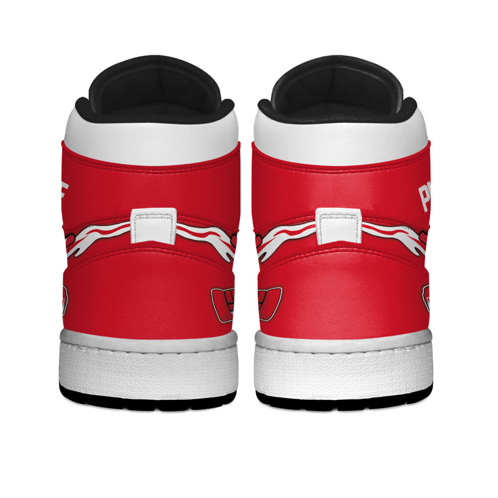 Detroit Hockey J1s Sneakers Personalized Your Teamcuztomshoes.com